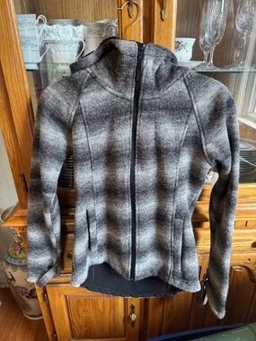 Bench Gray Ombre Hooded Zip Bomber Jacket